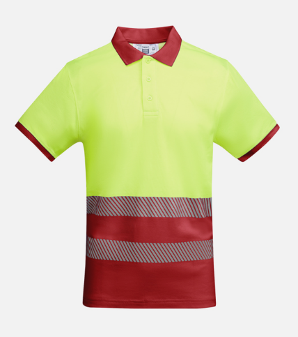 Polo manga corta alta visibilidad transpirable