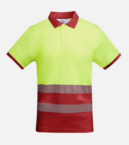 Polo manga corta alta visibilidad transpirable