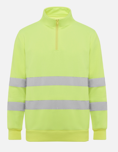 Sudadera media cremallera de alta visibilidad