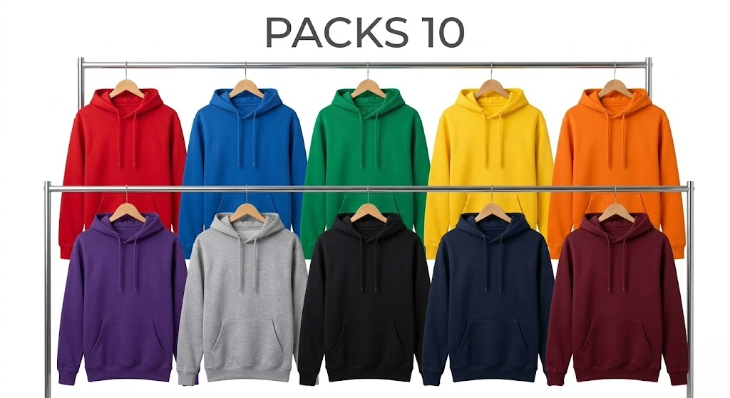 PACKS 10 SUDADERAS CON CAPUCHA